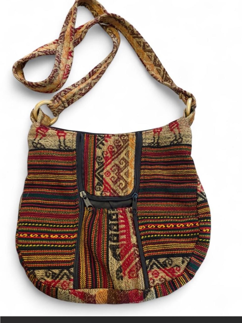 Handwoven Ethnic Crossbody Bag in Multicolor
